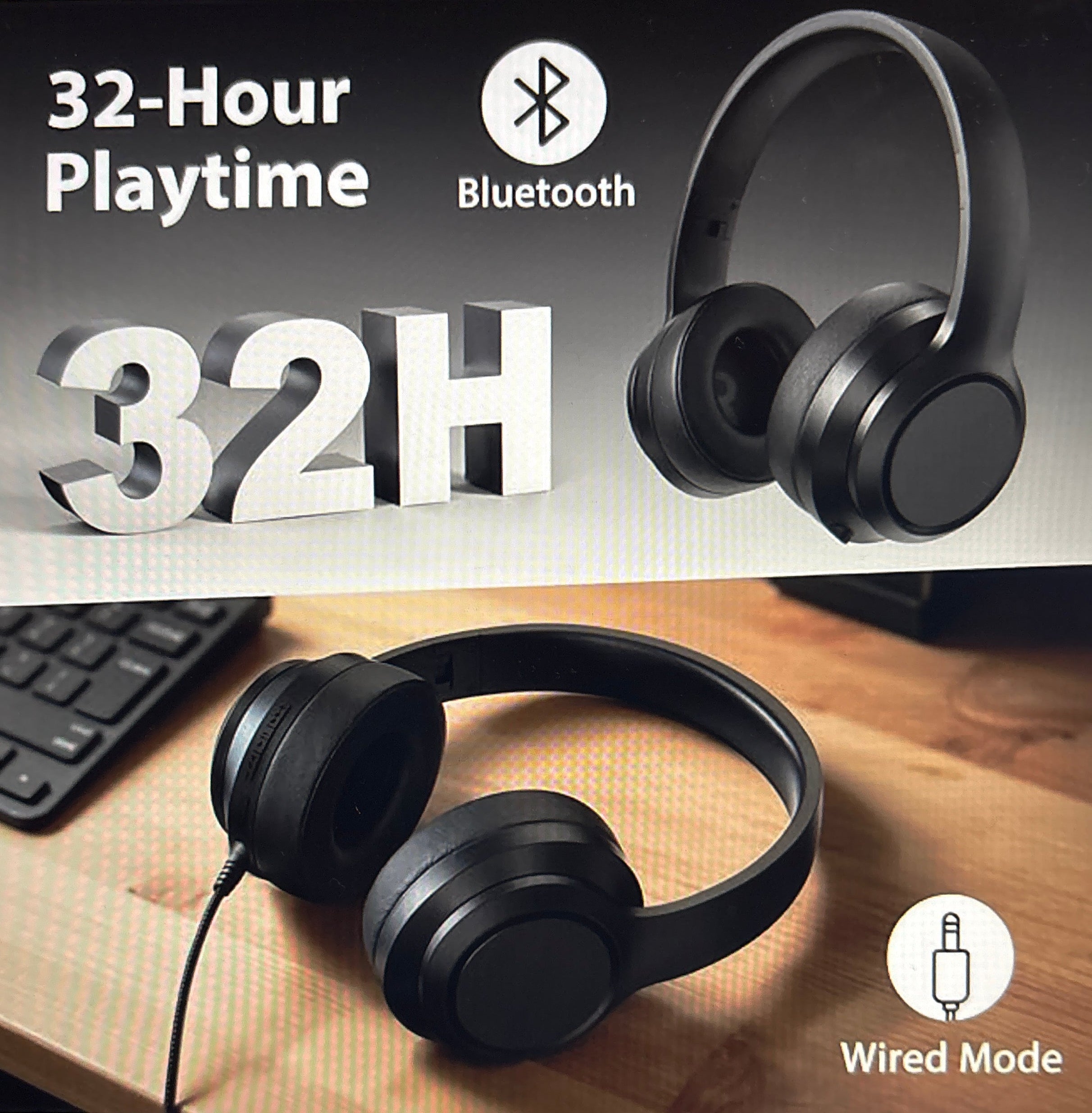 Blue bark Noise cancelling headphones Bluetooth headphones compatible for Android and iOS